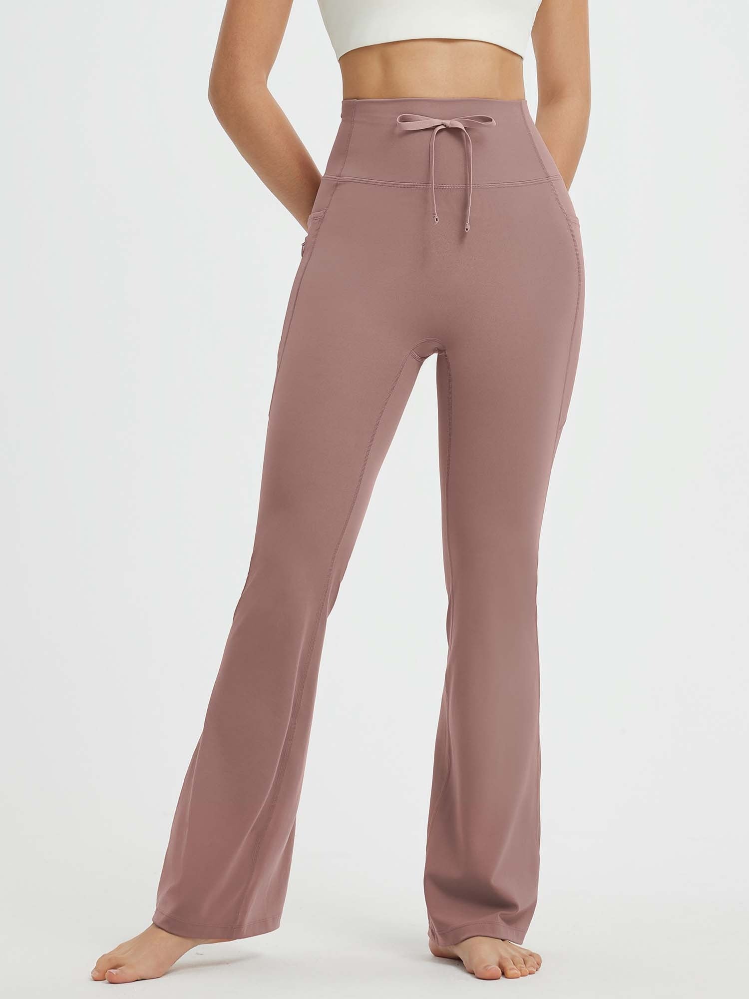 Yoga Drawstring High Waisted Flared Pants