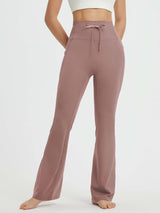 Yoga Drawstring High Waisted Flared Pants