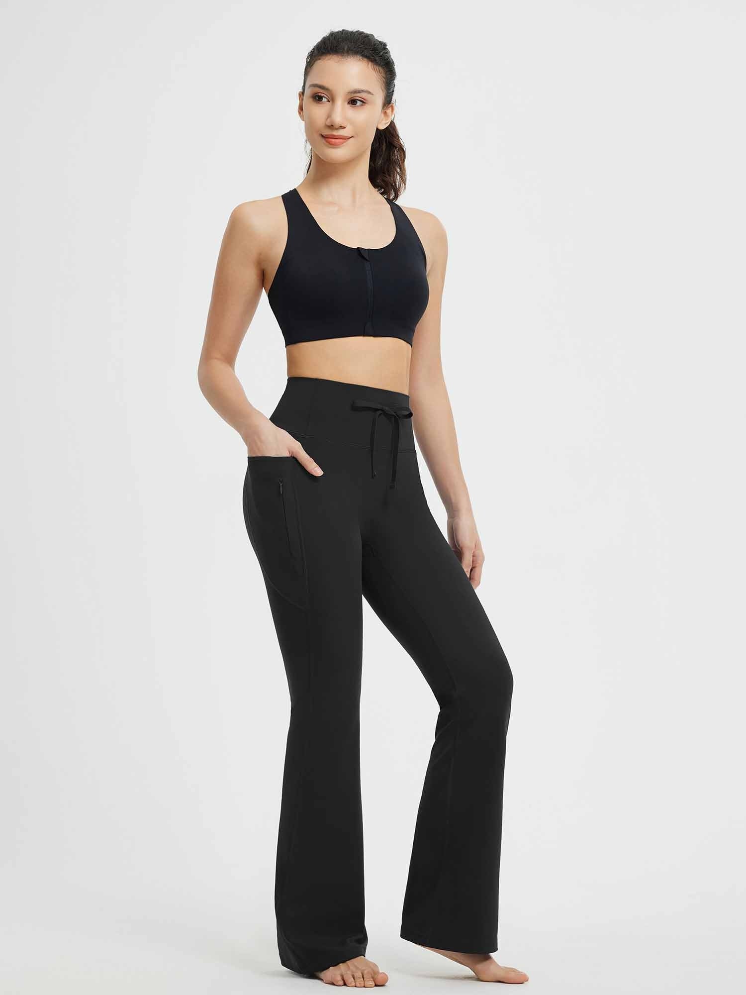 Yoga Drawstring High Waisted Flared Pants