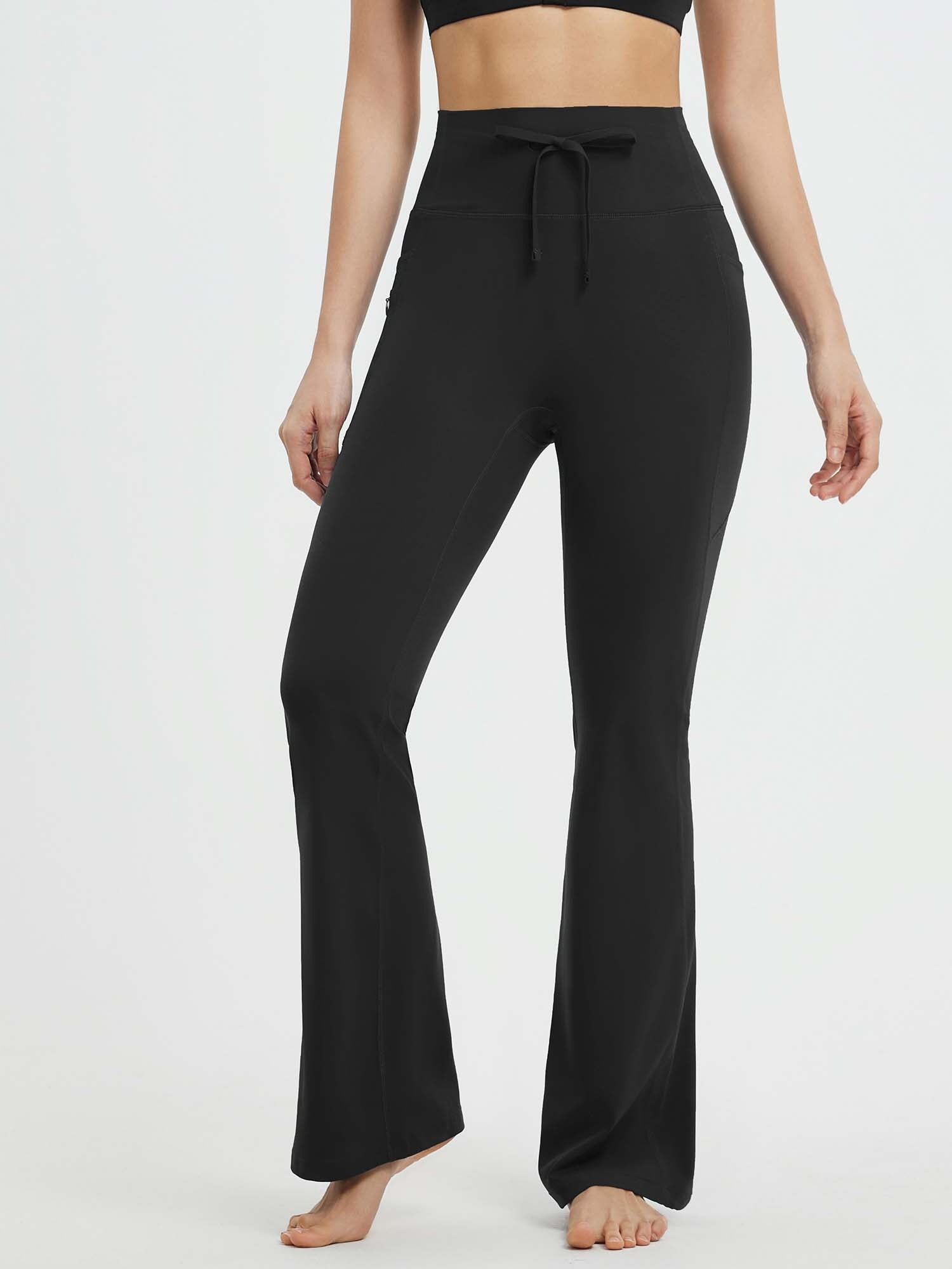 Yoga Drawstring High Waisted Flared Pants