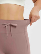 Yoga Drawstring High Waisted Flared Pants