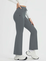 Yoga Drawstring High-Waisted Flared Pants (Petite Fit)