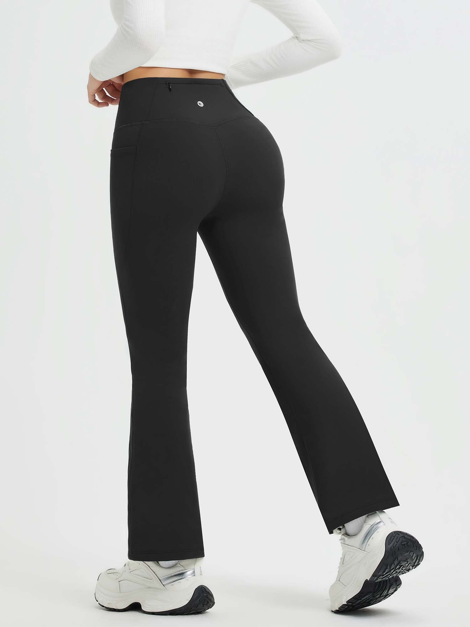 Yoga Drawstring High-Waisted Flared Pants (Petite Fit)