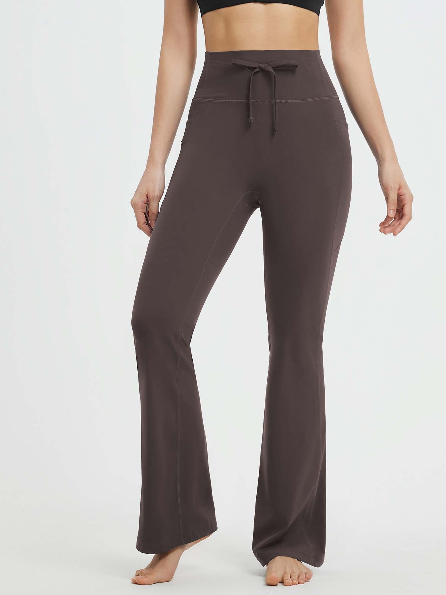 Yoga Drawstring High Waisted Flared Pants