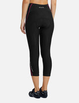 Baleaf Women's UPF50+ High Rise 3D Chamois Compression Cycling Capris aab163 Innuendo Back