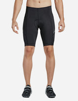 Baleaf Men's 3D Chamois Padded Low Cut Long Compression Cycling Shorts aai070 Black Front