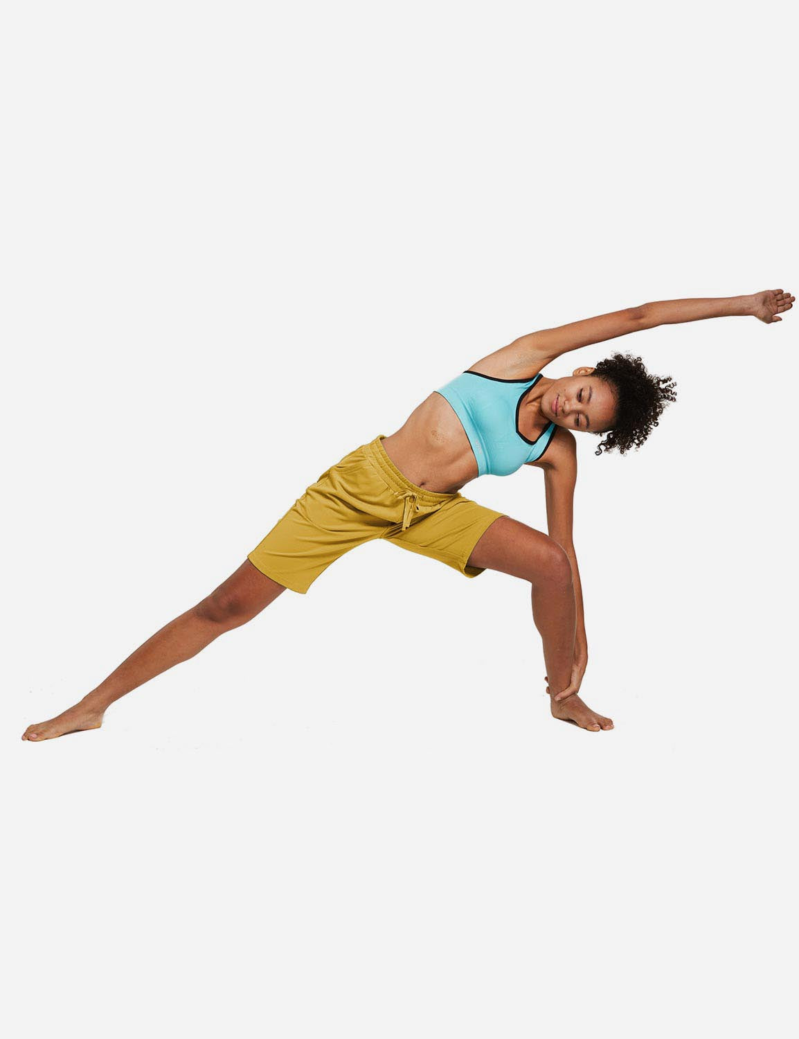 Baleaf Women's Mid-Rise Cotton Pocketed Bermuda Shorts abh104 Misted Yellow Full