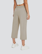 Baleaf Women's High Rise Straight Leg Sweatpants Weathered Teak Back