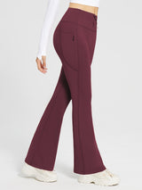Drawstring Waistband Yoga High-Waisted Flared Pants