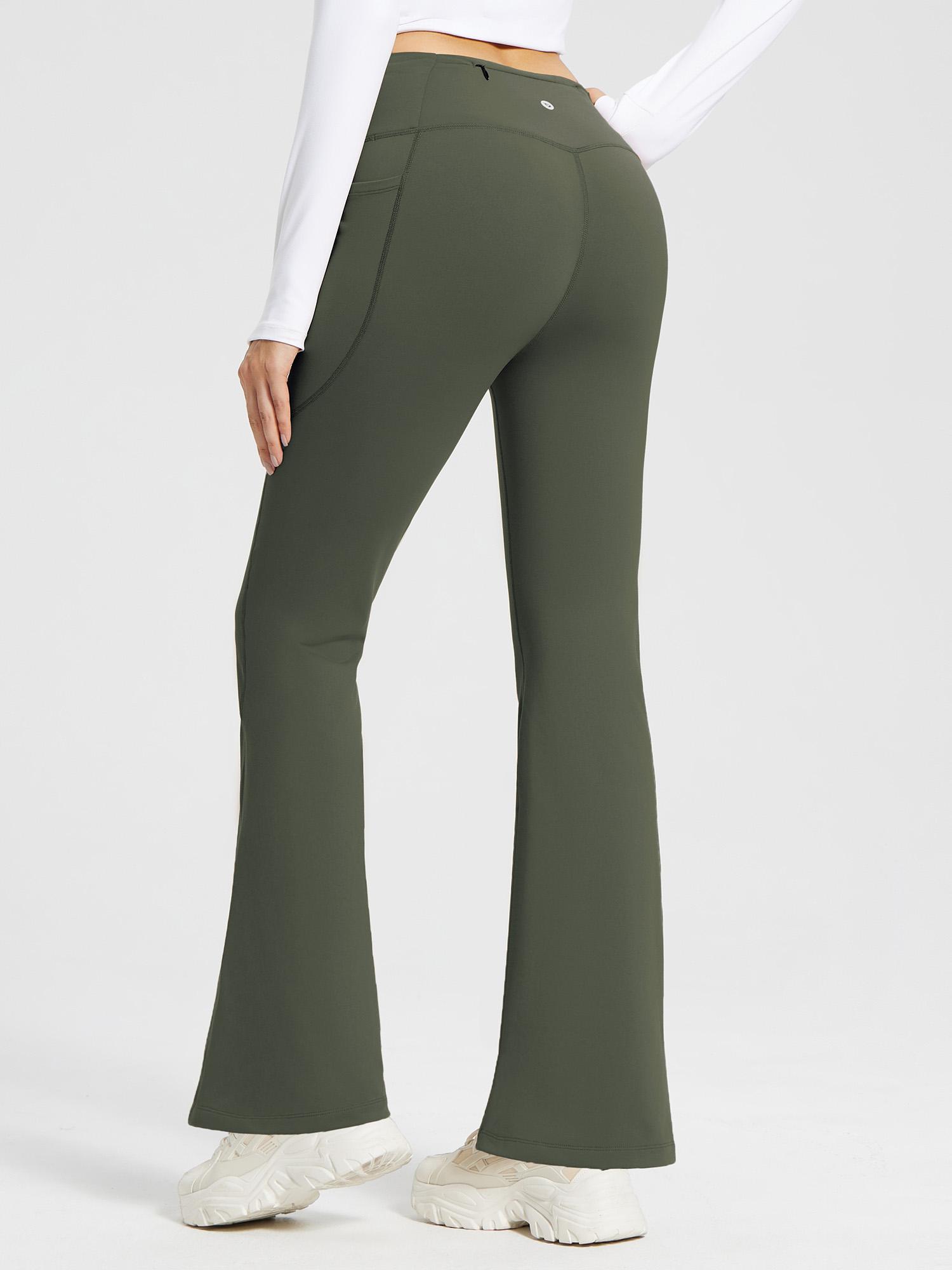 Drawstring Waistband Yoga High-Waisted Flared Pants