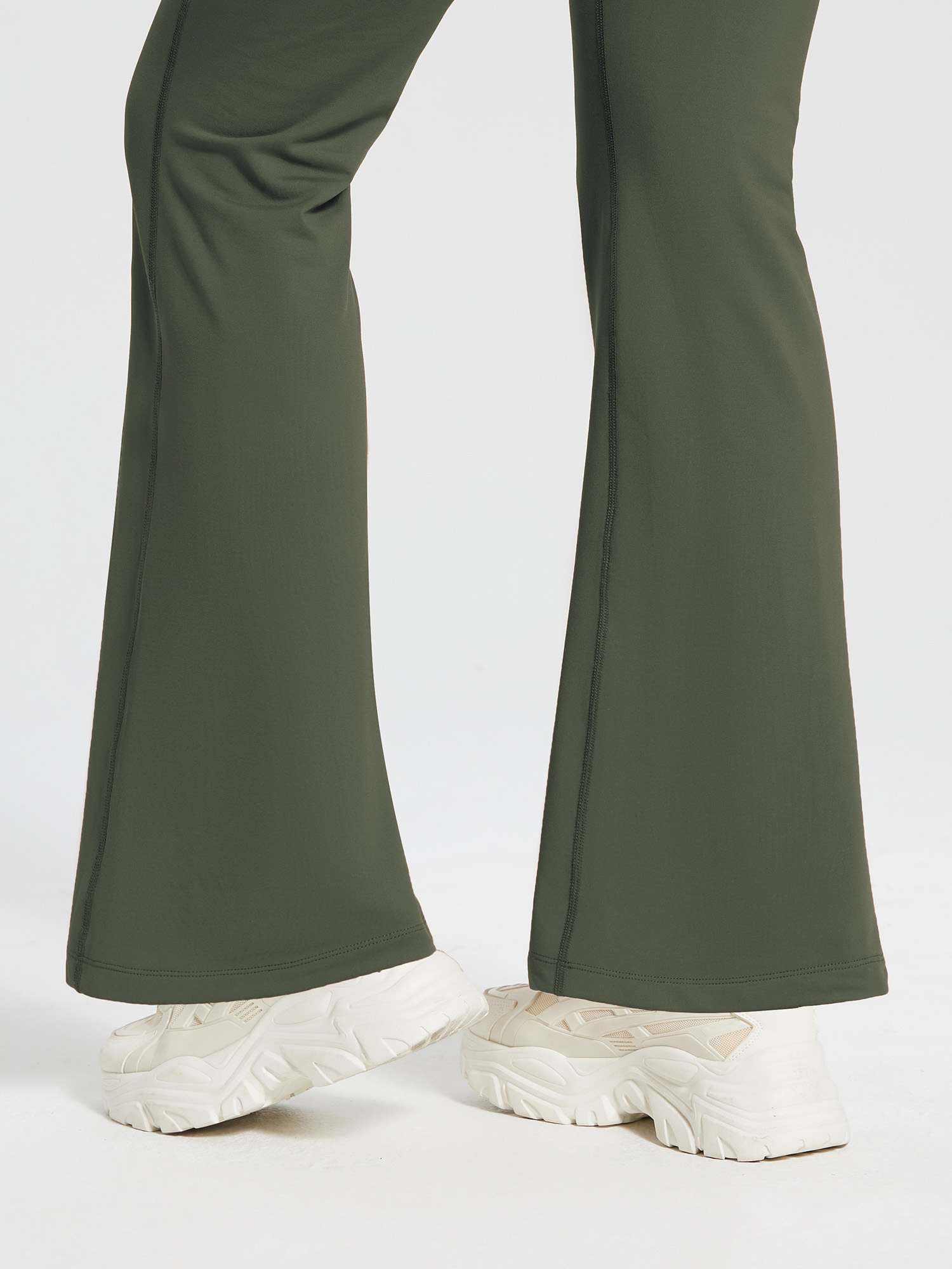 Drawstring Waistband Yoga High-Waisted Flared Pants