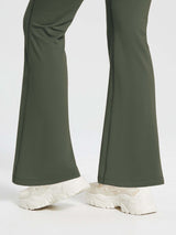 Drawstring Waistband Yoga High-Waisted Flared Pants