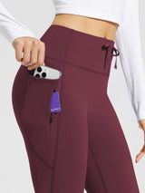 Drawstring Waistband Yoga High-Waisted Flared Pants