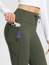 Drawstring Waistband Yoga High-Waisted Flared Pants