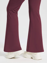 Drawstring Waistband Yoga High-Waisted Flared Pants