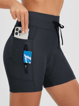 Women's 5' Drawstring Padded Cycling Shorts
