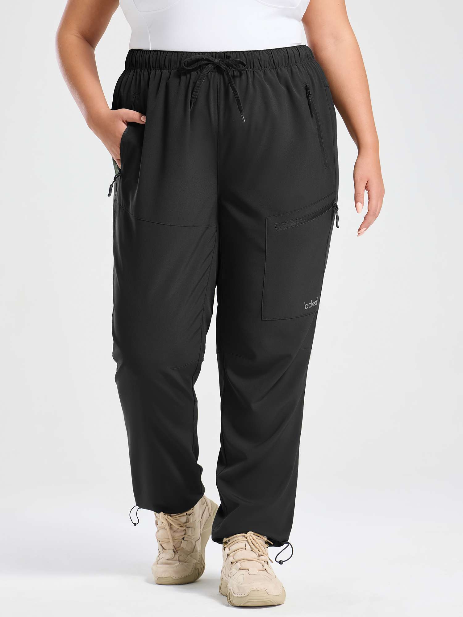 Woven Straight Leg Walking Pants