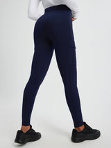 Multi-Pocket Workwear Straight-Leg Knit Fleece Pants