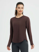 Running Cross Hem Long-Sleeve T-Shirt