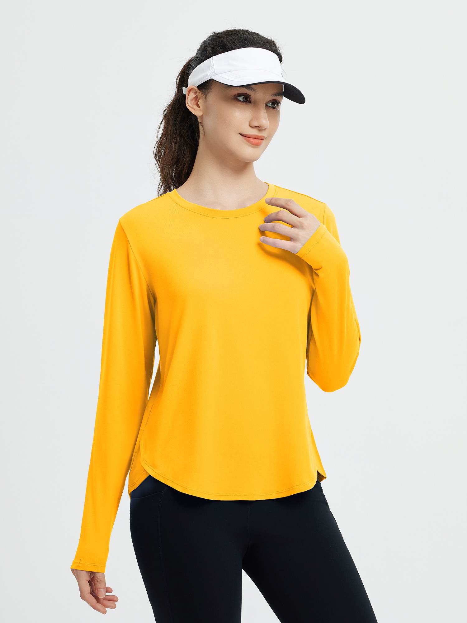 Running Cross Hem Long-Sleeve T-Shirt