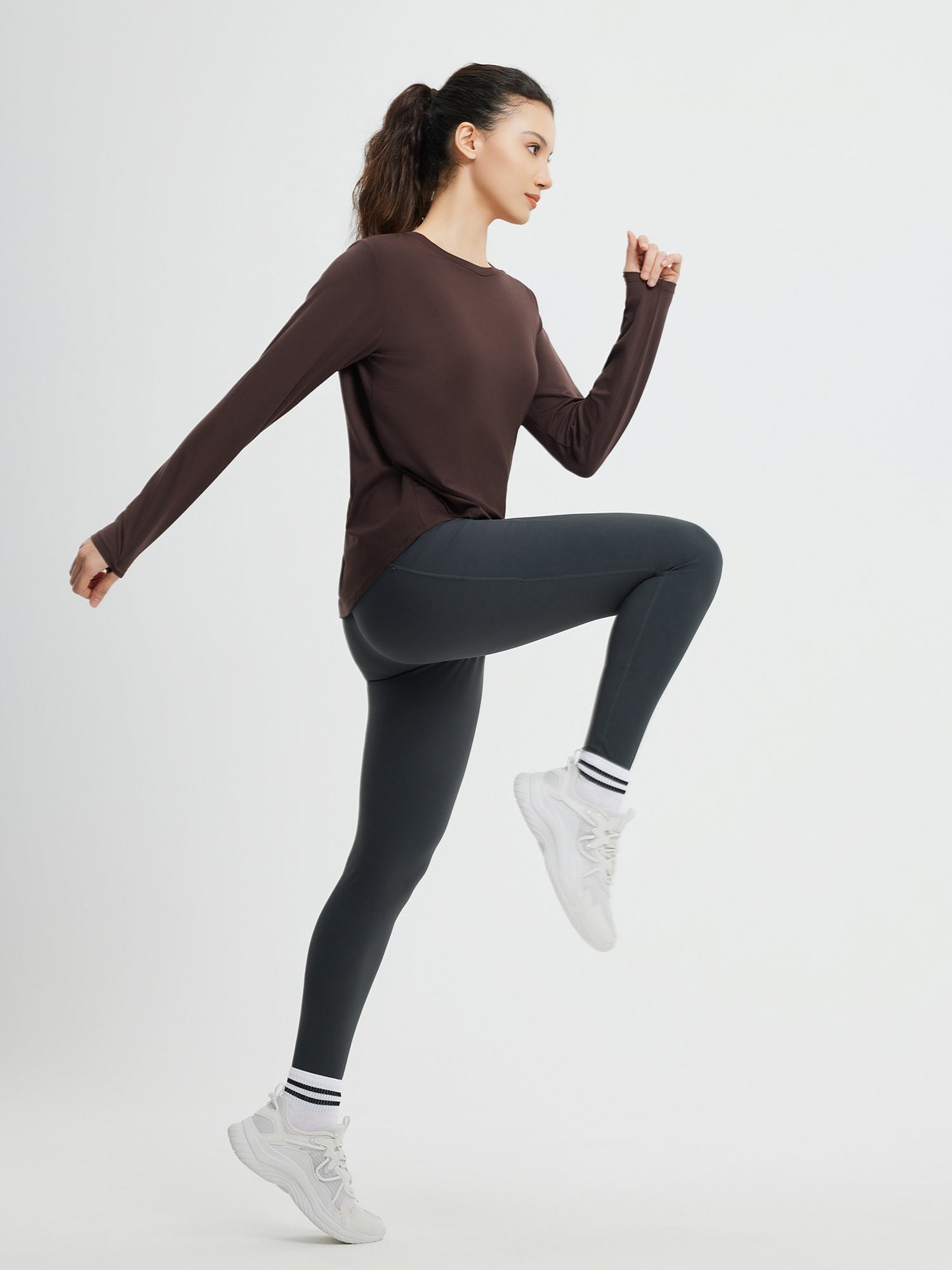 Running Cross Hem Long-Sleeve T-Shirt