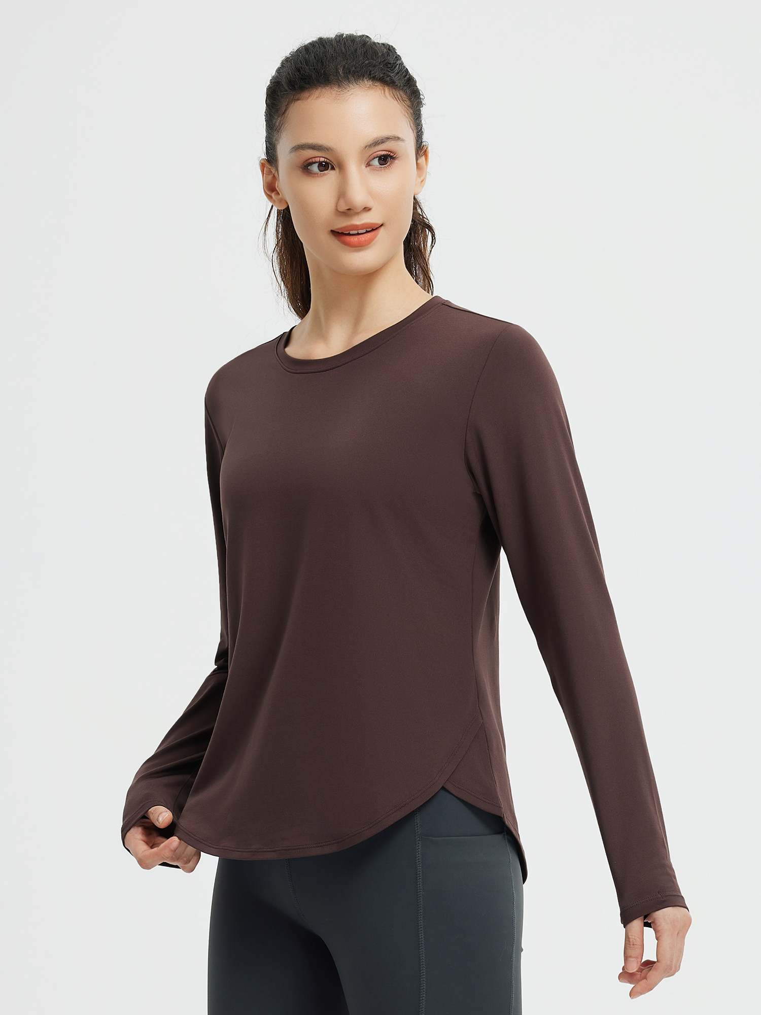 Running Cross Hem Long-Sleeve T-Shirt