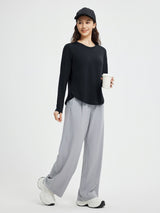 Running Cross Hem Long-Sleeve T-Shirt