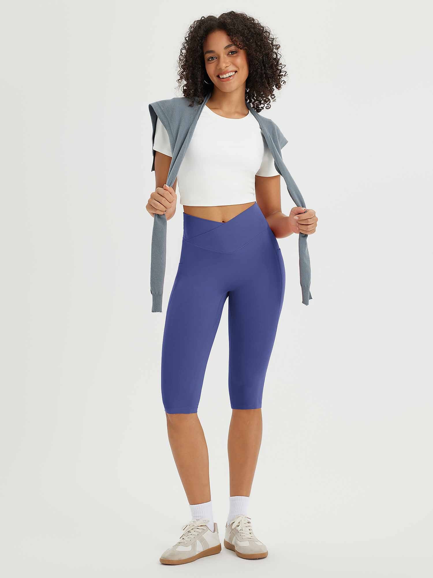 Women's 14' High-Waisted Crossover Capri Leggings