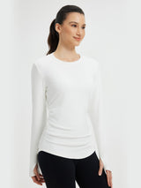 Yoga Side Drawstring Long Sleeve T-Shirt