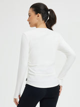 Yoga Side Drawstring Long Sleeve T-Shirt