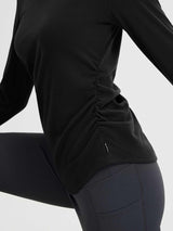 Yoga Side Drawstring Long Sleeve T-Shirt