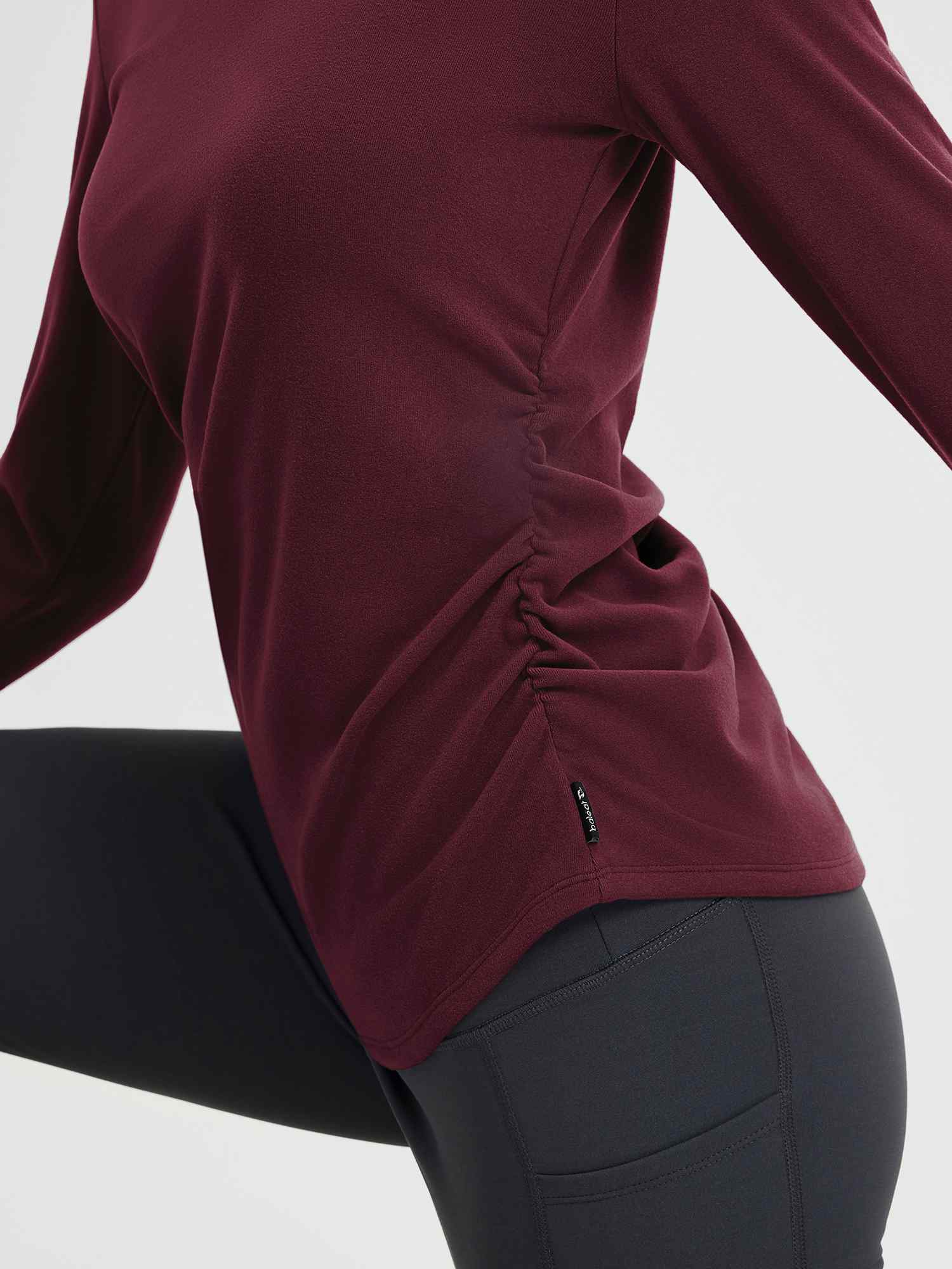 Yoga Side Drawstring Long Sleeve T-Shirt