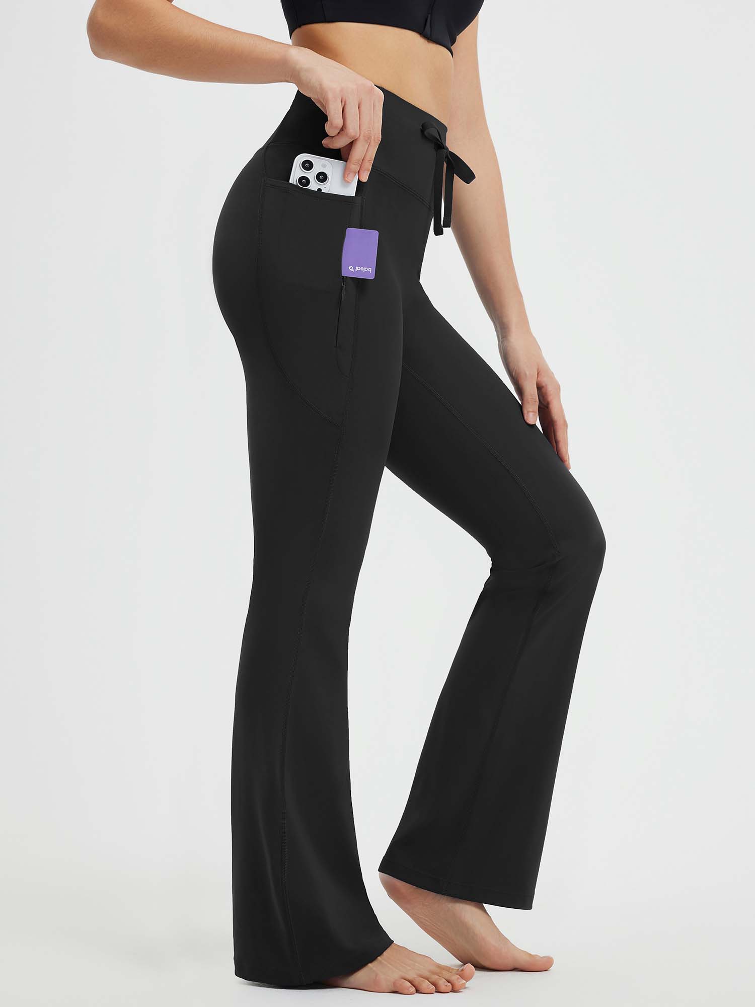 Yoga Drawstring High Waisted Flared Pants
