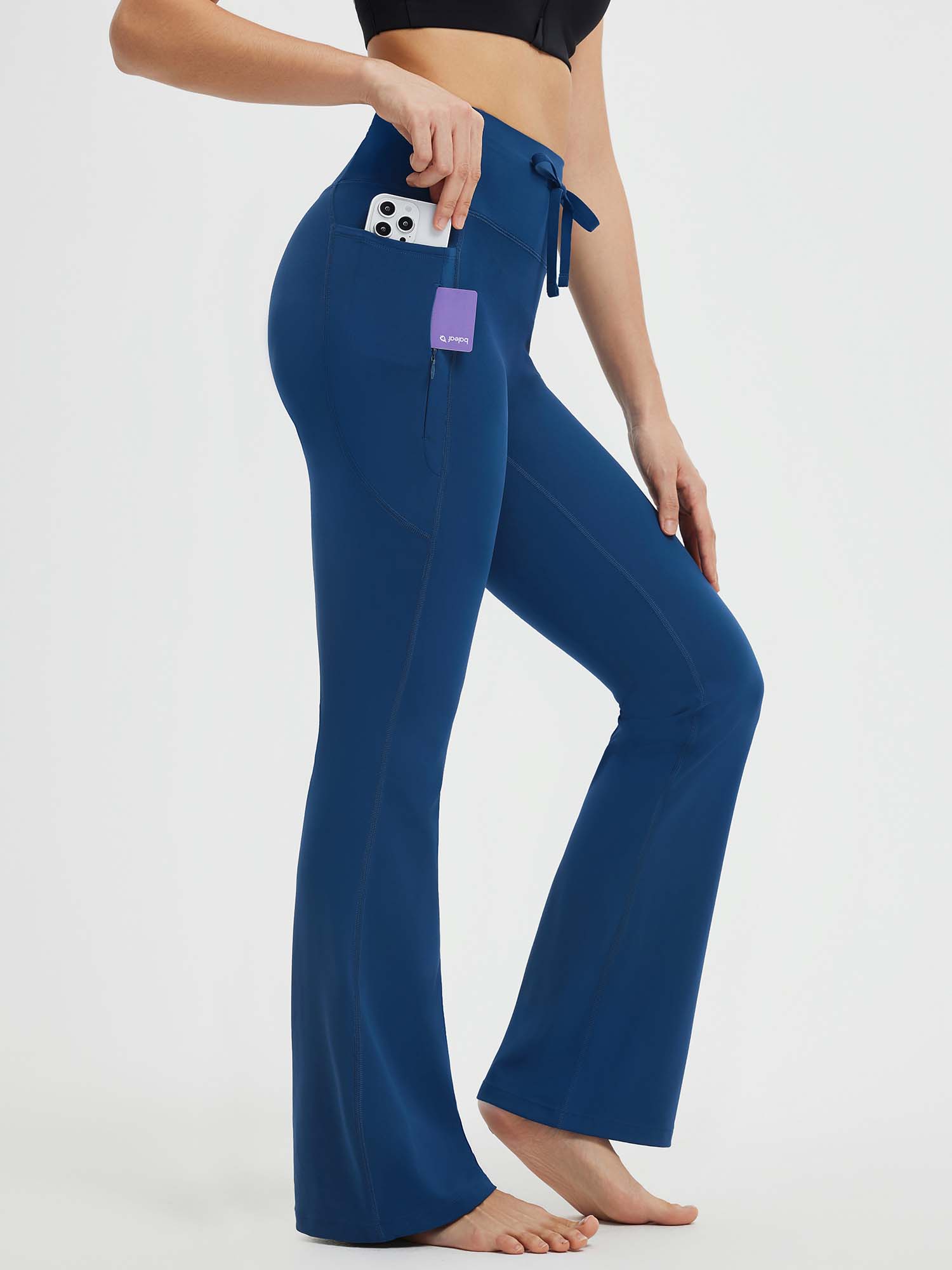 Yoga Drawstring High Waisted Flared Pants