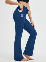 Yoga Drawstring High Waisted Flared Pants
