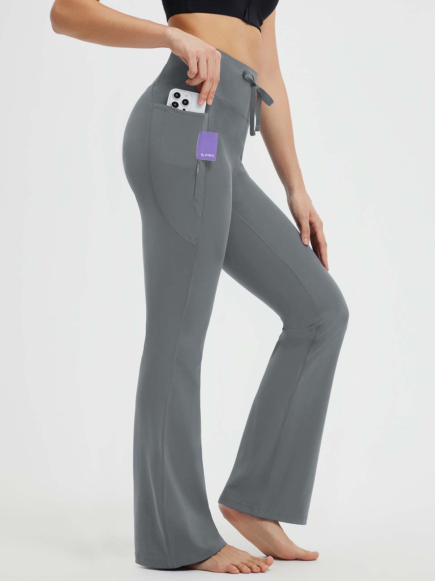 Yoga Drawstring High Waisted Flared Pants