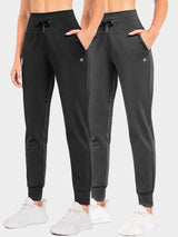 Yoga Fleece Skinny Drawstring Leggings (2 Pack)