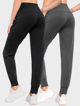Yoga Fleece Skinny Drawstring Leggings (2 Pack)