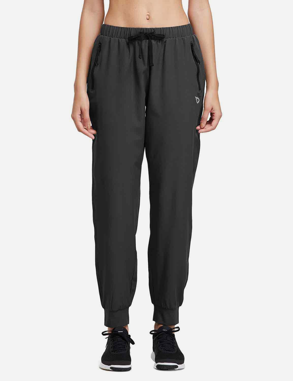 BALEAF Women's UPF50+ Mid Rise Tapered & Pocketed Weekend Sweatpants