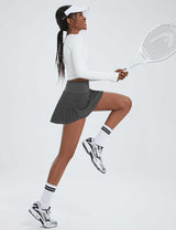 Baleaf Women's High Waisted Athletic Golf Skorts with Shorts Pockets dbd007 Ultimate Gray Full