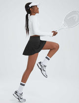 Baleaf Women's High Waisted Athletic Golf Skorts with Shorts Pockets dbd007 Anthracite Full