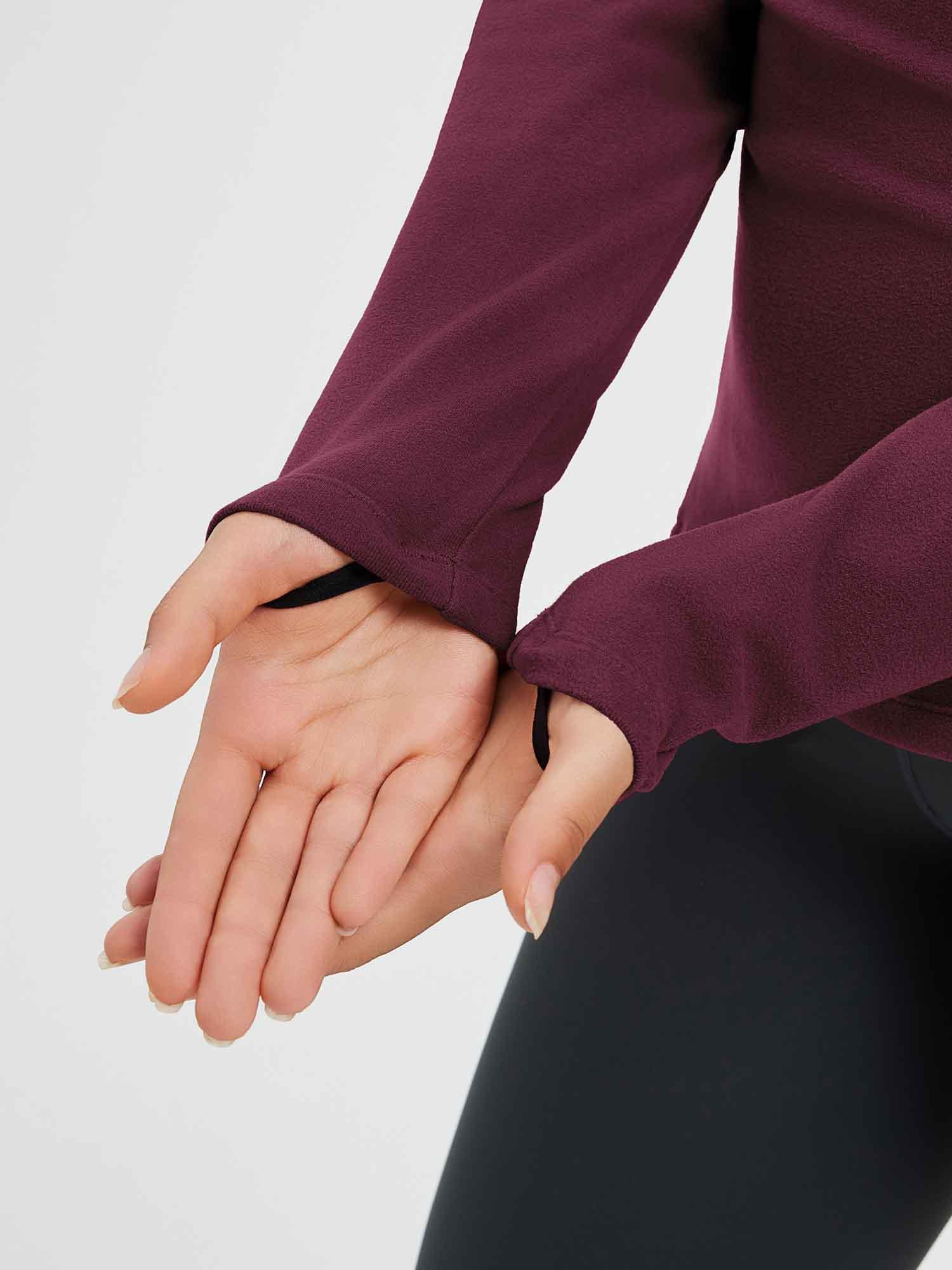Running Half-Turtleneck Fleece Long-Sleeve T-Shirt