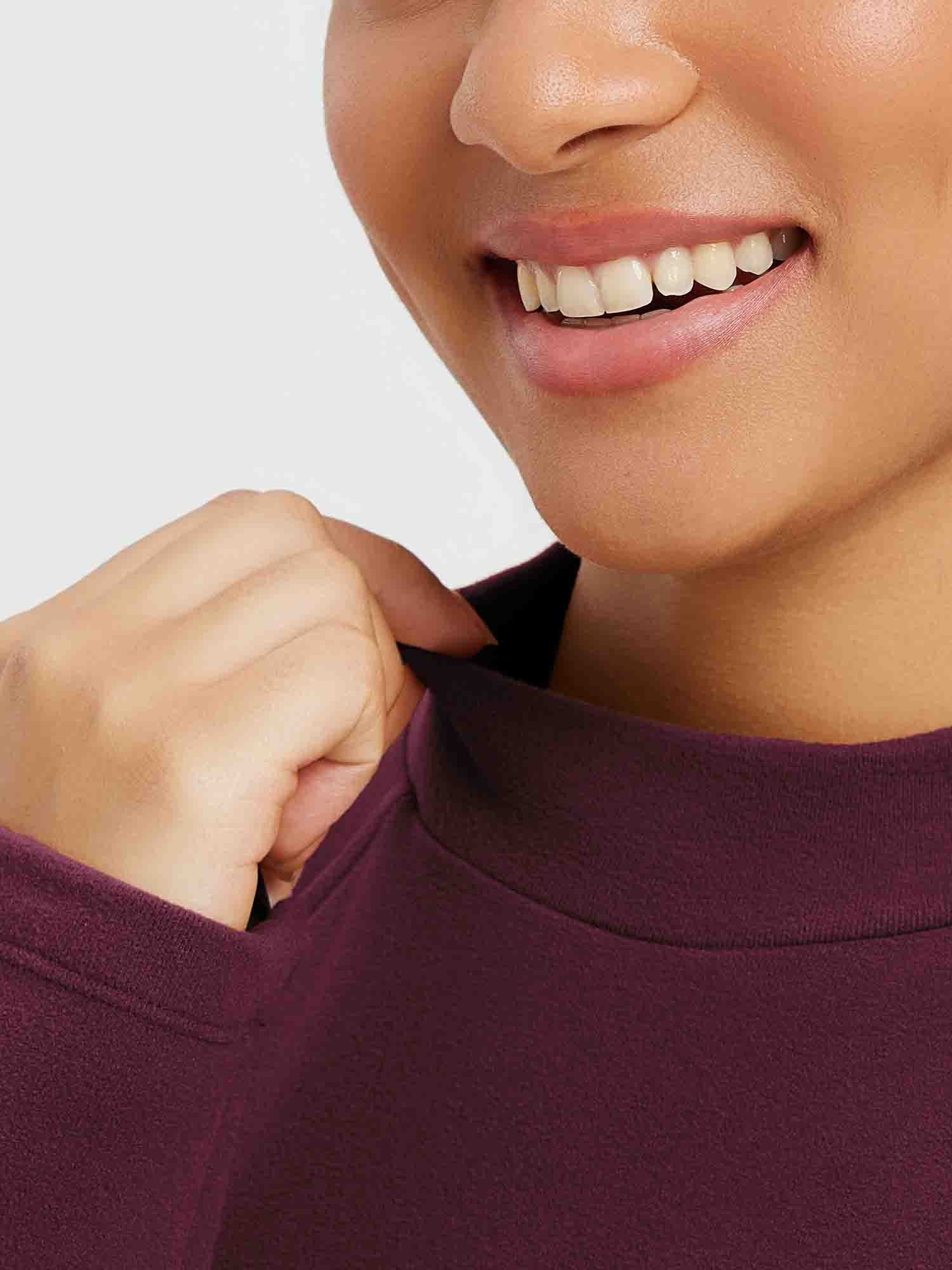 Running Half-Turtleneck Fleece Long-Sleeve T-Shirt