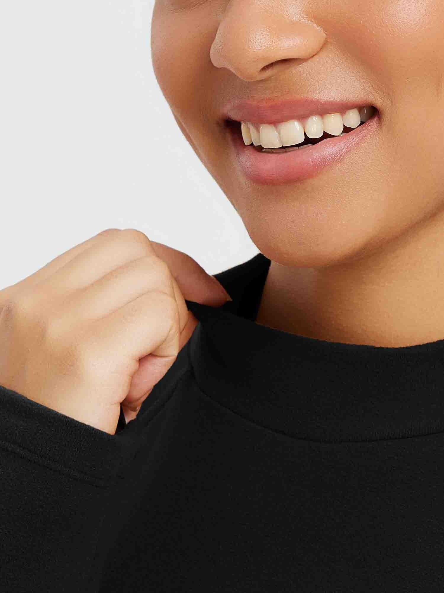 Running Half-Turtleneck Fleece Long-Sleeve T-Shirt
