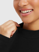 Running Half-Turtleneck Fleece Long-Sleeve T-Shirt