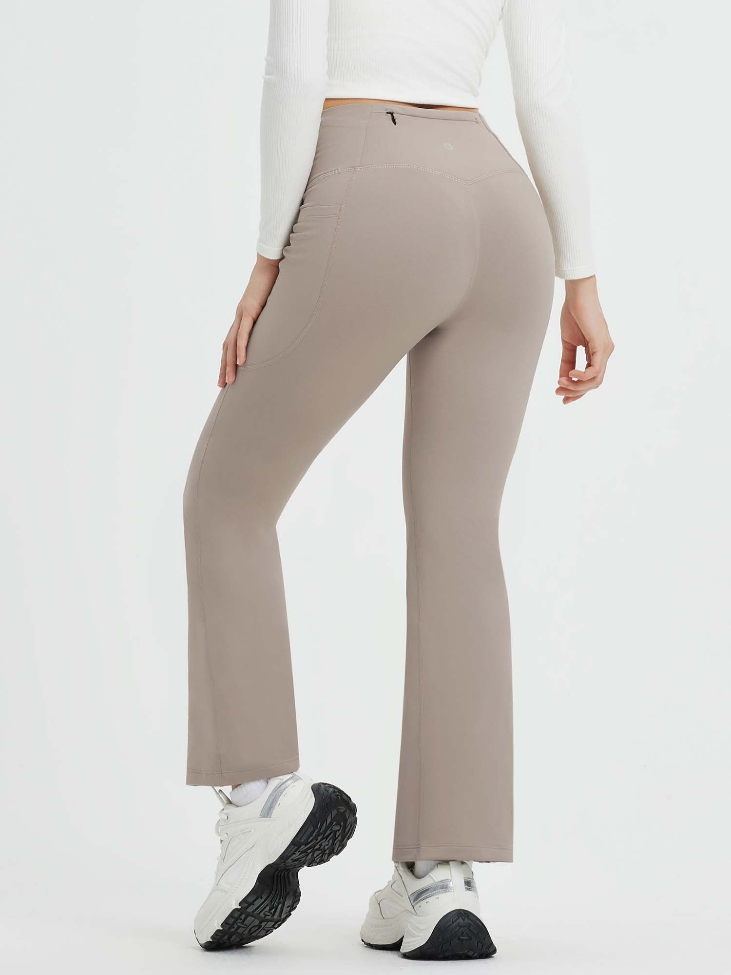 Yoga Drawstring High-Waisted Flared Pants (Petite Fit)