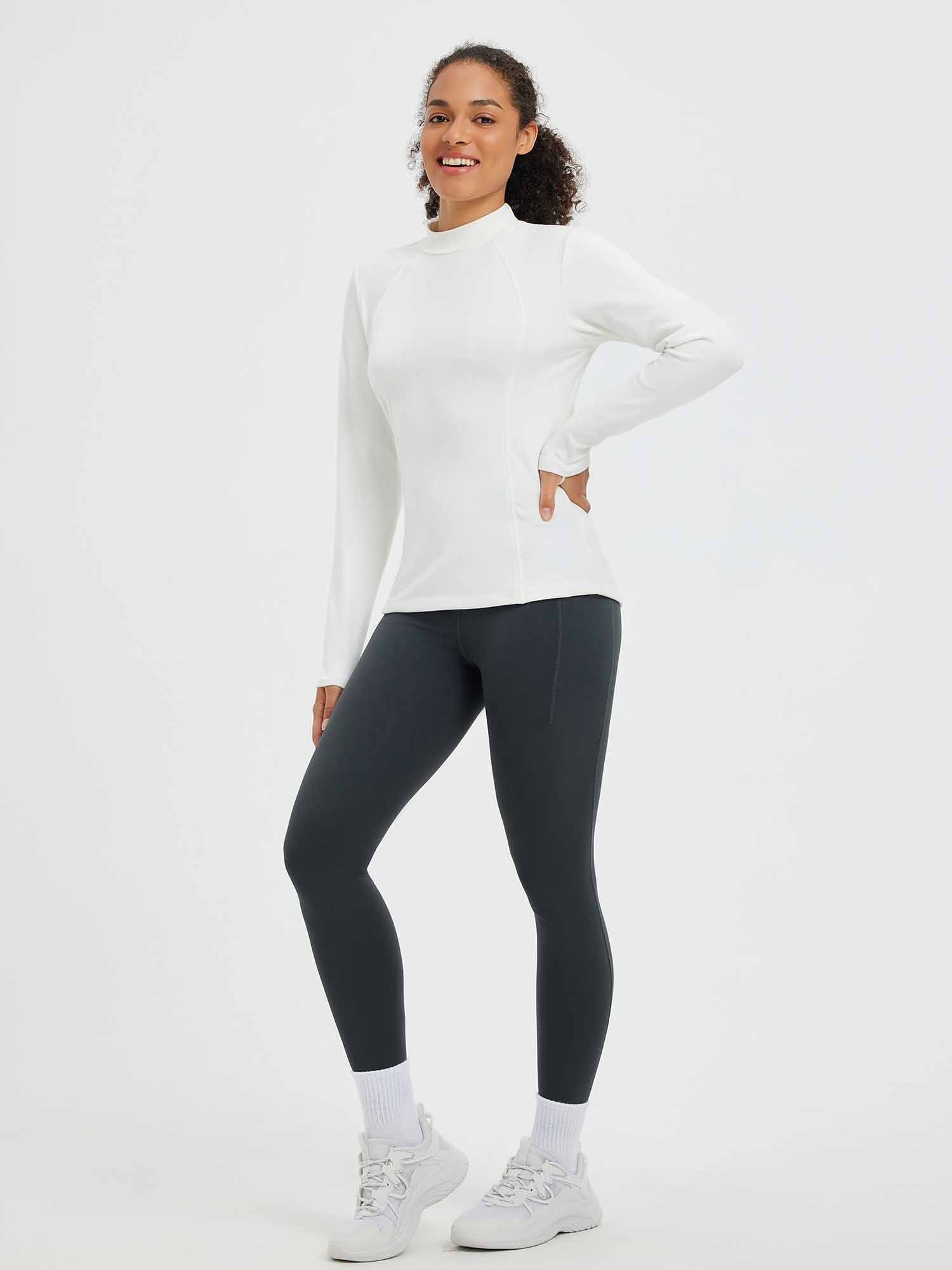 Running Half-Turtleneck Fleece Long-Sleeve T-Shirt