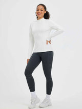 Running Half-Turtleneck Fleece Long-Sleeve T-Shirt