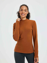 Running Half-Turtleneck Fleece Long-Sleeve T-Shirt