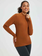 Running Half-Turtleneck Fleece Long-Sleeve T-Shirt